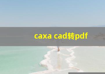 caxa cad转pdf